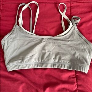 SET Active Gray AirLuxe leggings and sports bra